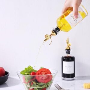Molimoli – Premium Olive Oil Dispenser Bottles for Kitchen with Pourer – Oil and Vinegar Dispenser Set, Glass Oil Dispenser for Kitchen, Dispenser Bottle of 350ml – Set of 2
