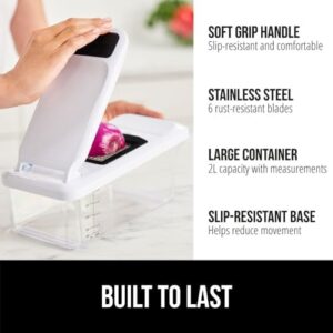 Gorilla Grip Heavy Duty 12-in-1 Vegetable Chopper, Interchangeable Blade Mandoline Slicer, Multifunctional Food Salad Choppers, Cucumber Onion Dicer Cutter with Container, Kitchen Gadget Tool, Black